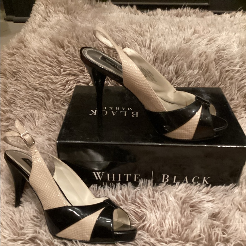Black and cream heels - Camdyn